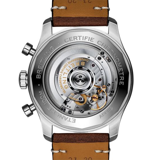 Aviator 8 B01 chronographe 43 Mosquito acier - noir boucle déployante image number 1