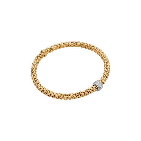 Bracelet Solo Flex'it en or jaune avec diamants
