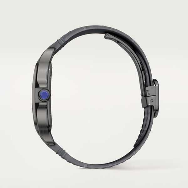 Santos de Cartier Skeleton 40 mm manuelle en acier inoxydable DLC, grand modèle