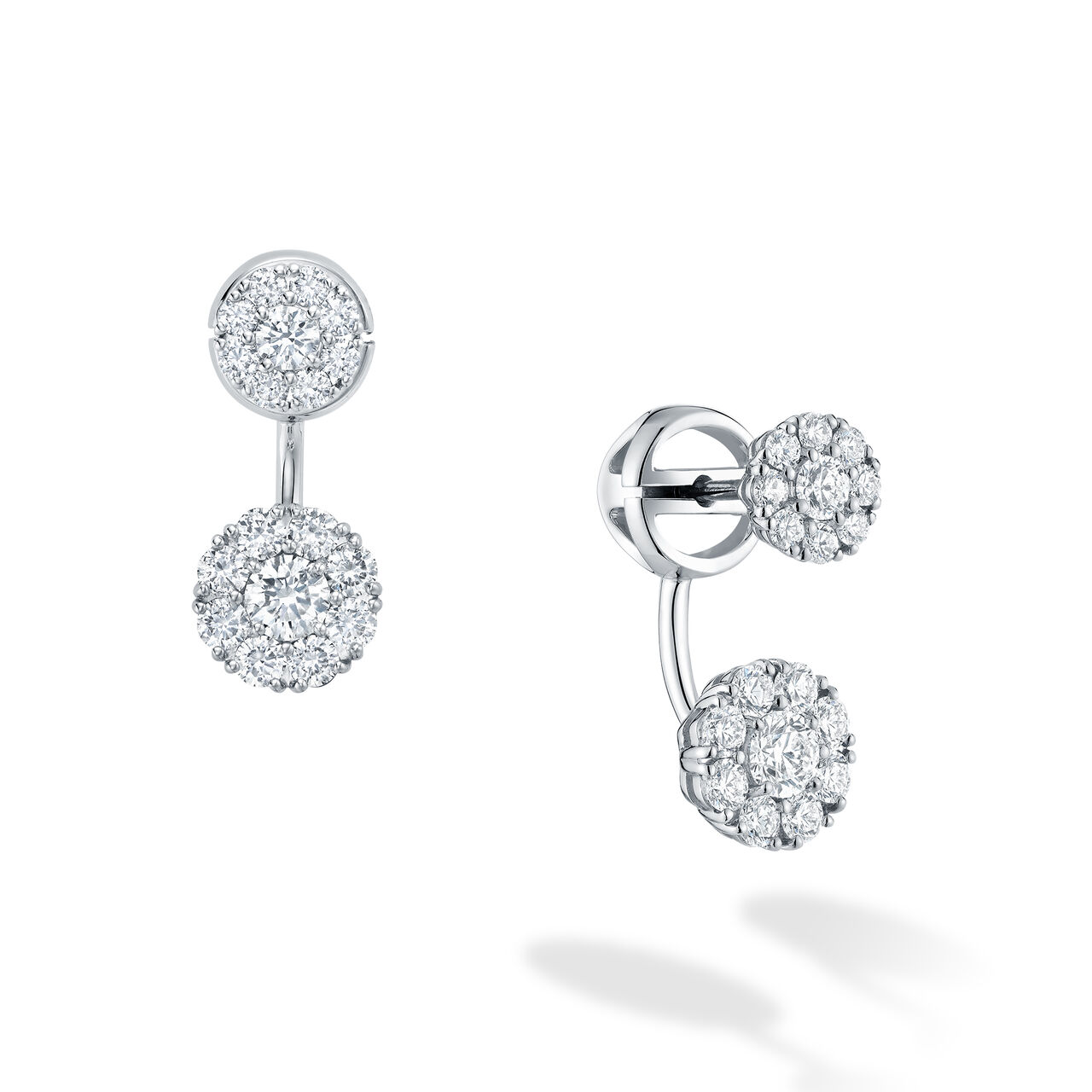 bijoux birks snowflake large round jacket earrings image number 0