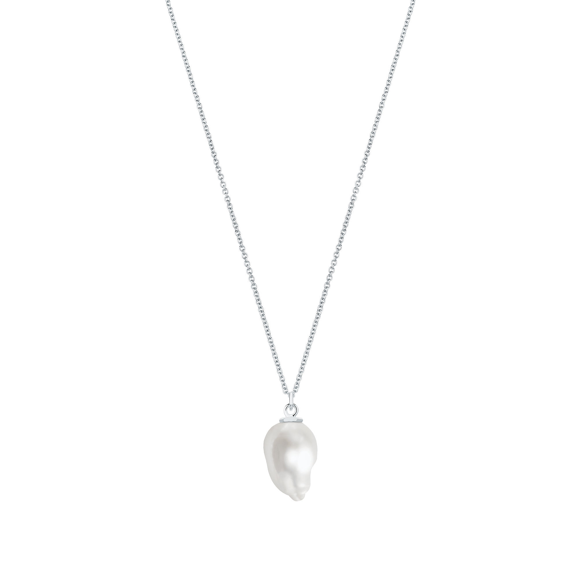 Freshwater Baroque Pearl Silver Necklace Birks Pearls