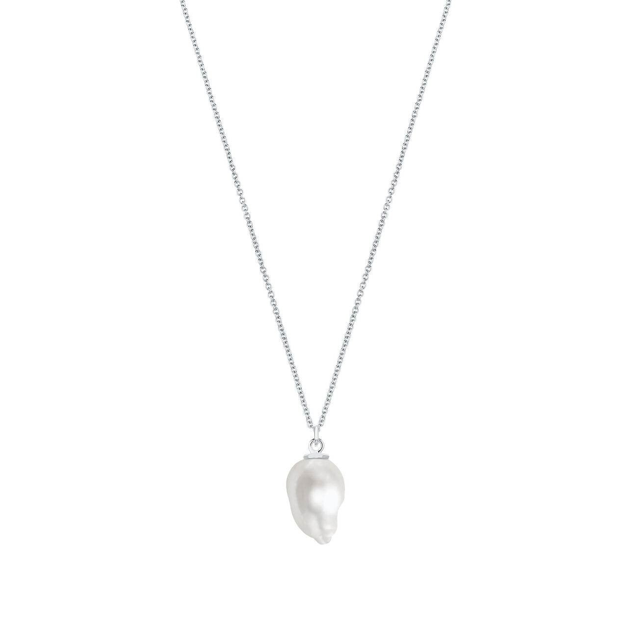 Birks Pearls Large Freshwater Baroque Pearl And Silver Pendant image number 0