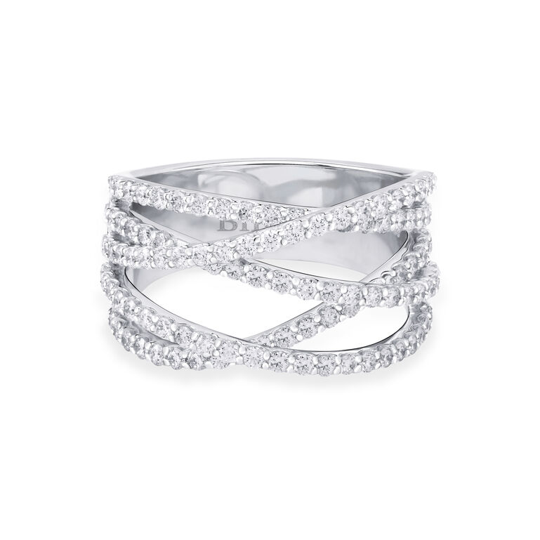 Medium Diamond White Gold Ring