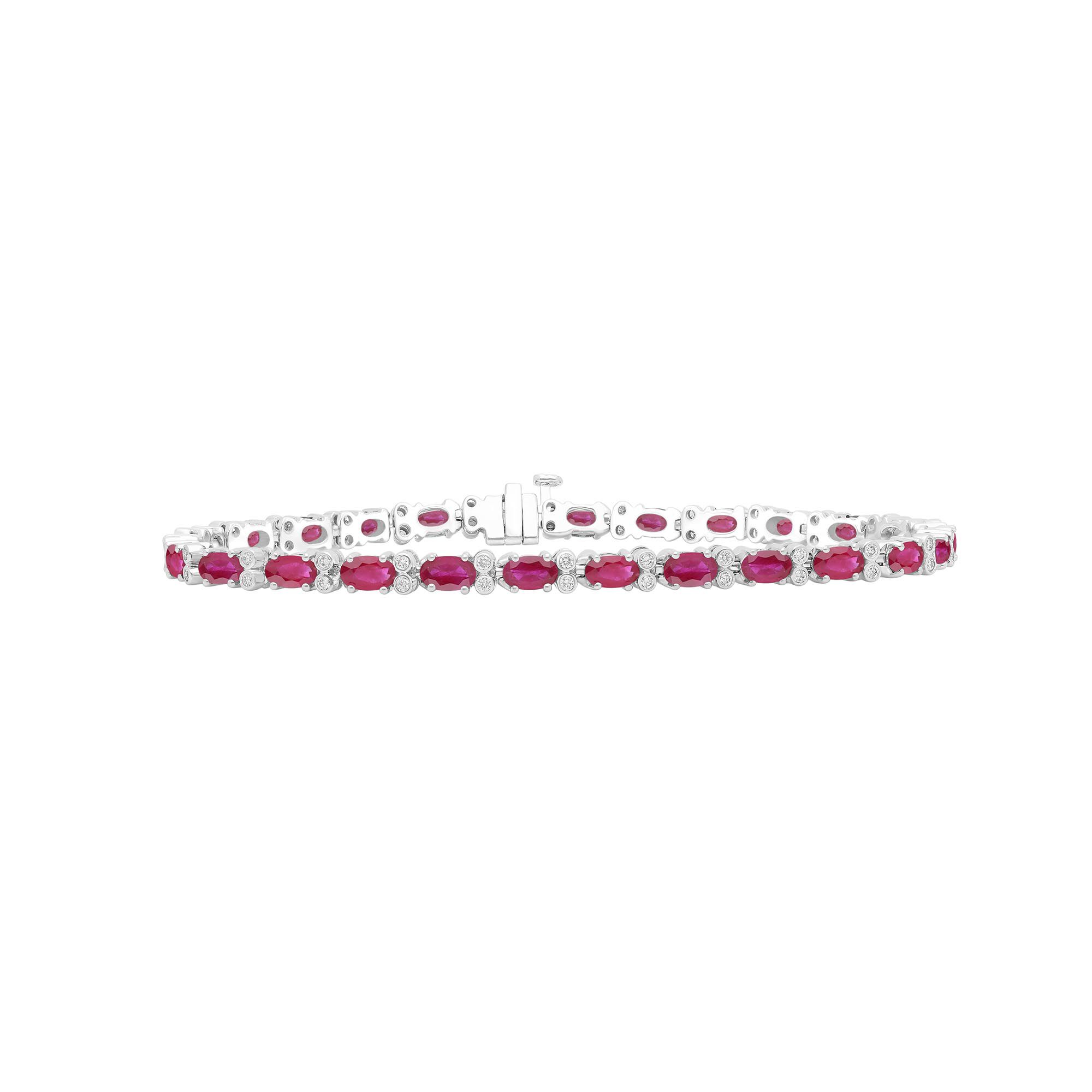 Ruby and Diamond Line Bracelet Maison Birks Salon GBR 3360 8R