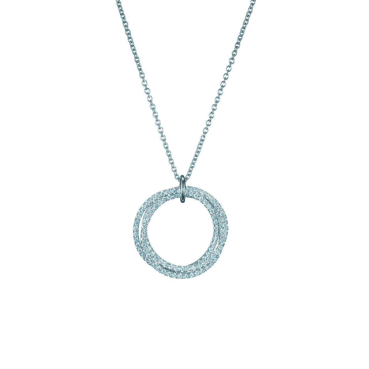 bijoux birks rosee du matin large diamond circles pendant image number 0