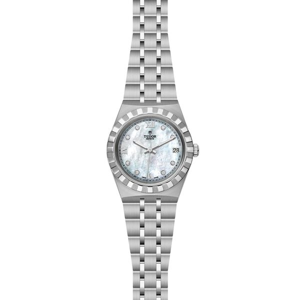 TUDOR Royal 34 mm automatique en acier inoxydable et diamants