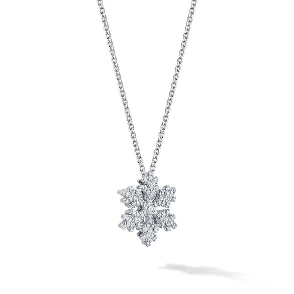 Pavé Diamond Snowflake Pendant
