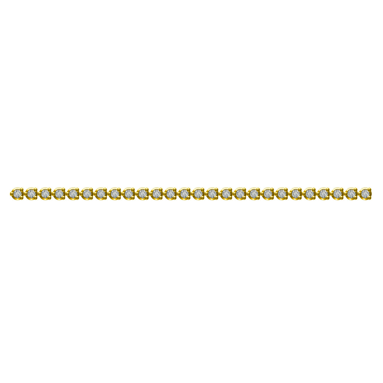 Yellow Gold and Diamond Tennis Bracelet image number 0