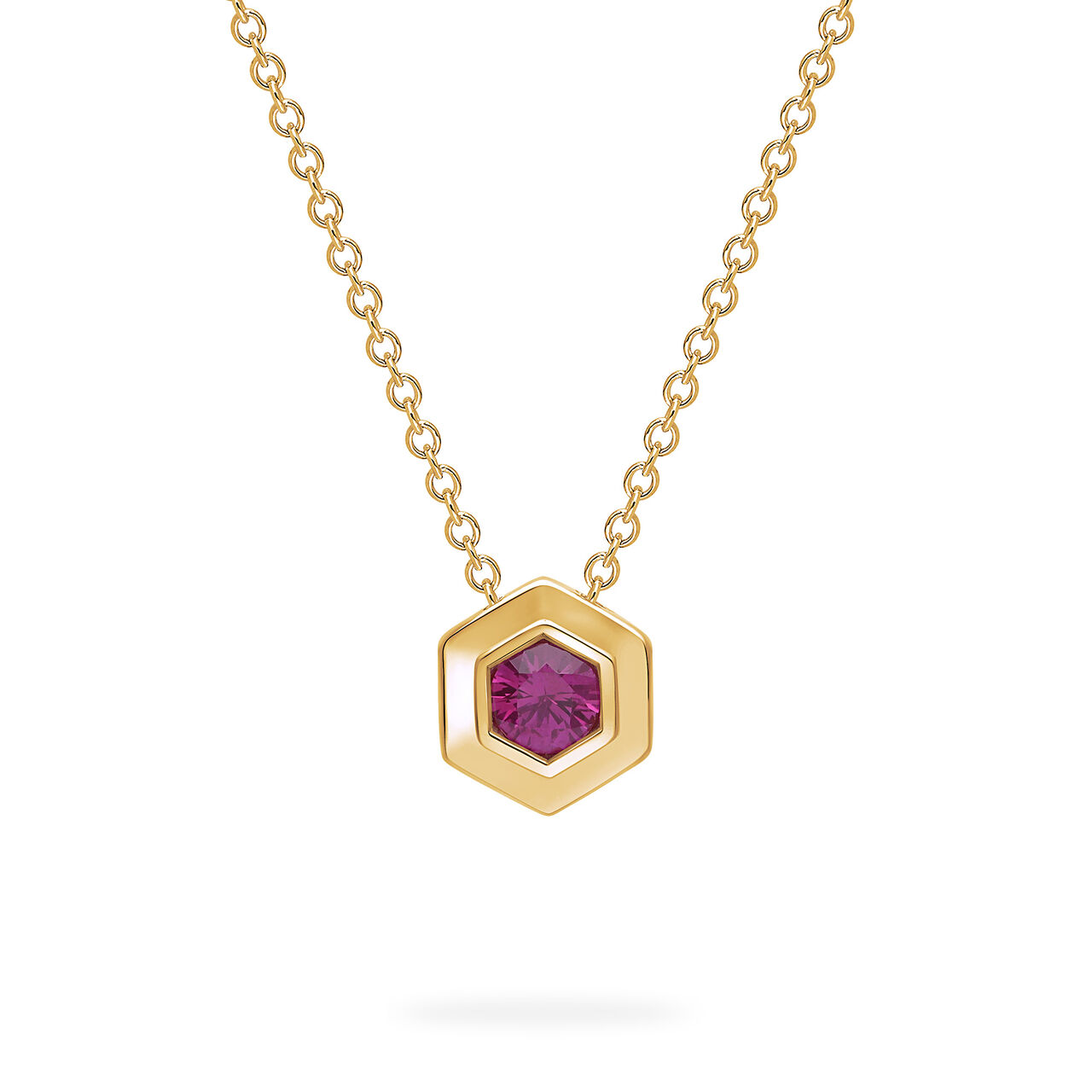 Birks Bee Chic Yellow Gold Birthstone Pendant, Pink Tourmaline image number 0