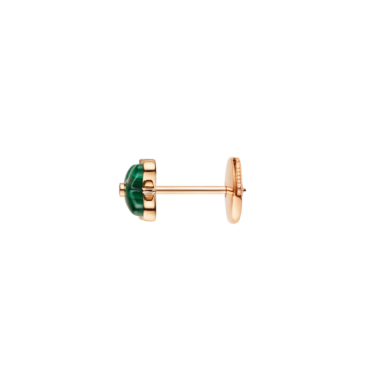 Chaumet Jeux De Liens Rose Gold Malachite Single Stud Earring Side image number 2
