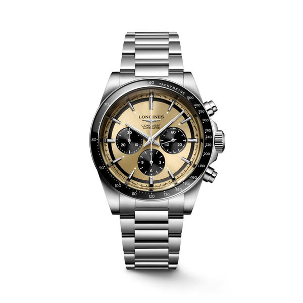 Conquest 42 mm chronograph automatique en acier inoxydable