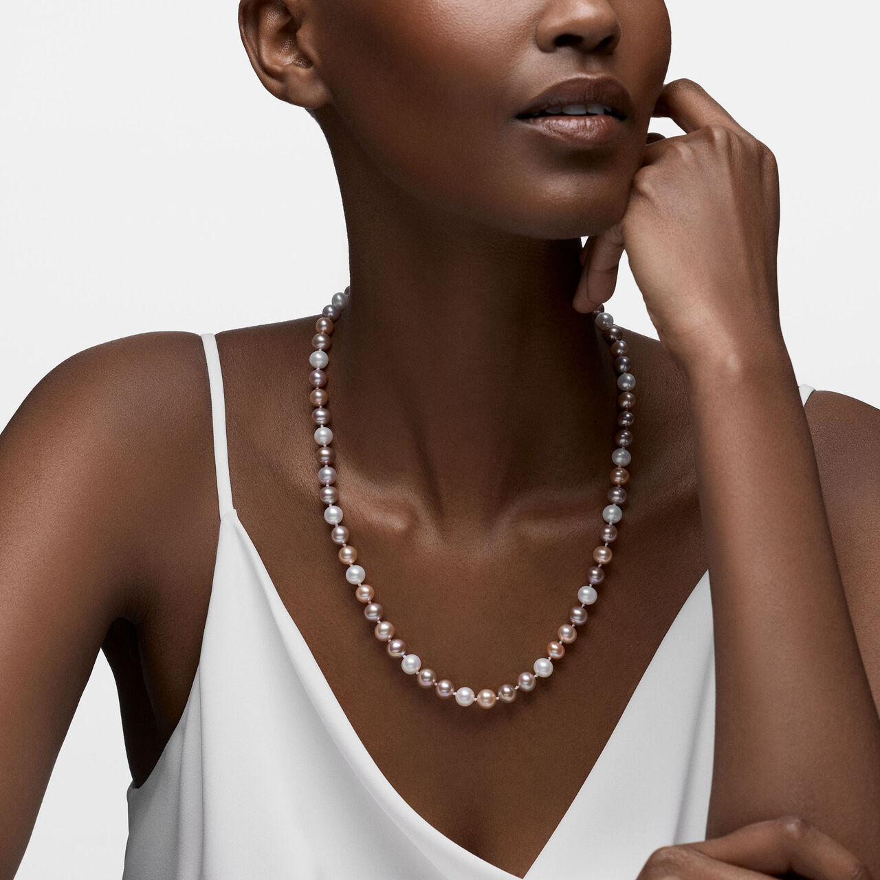 Birks Pearls 7.5-8 mm Sterling Silver Cultured Freshwater Pearl Necklace image number 2