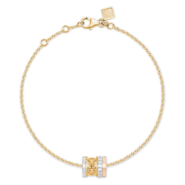 Small Diamond Bracelet, Tri-Gold