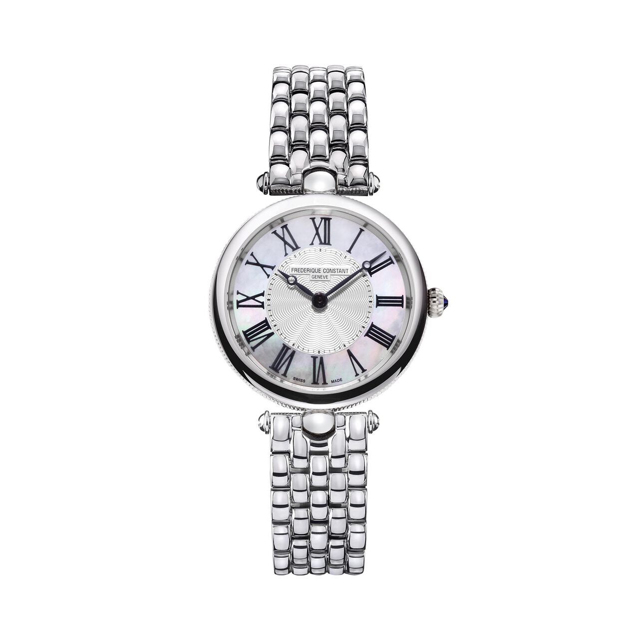 maison birks frederique constant classics round art deco quartz steel 30mm fc 200mpw2ar6b image number 0