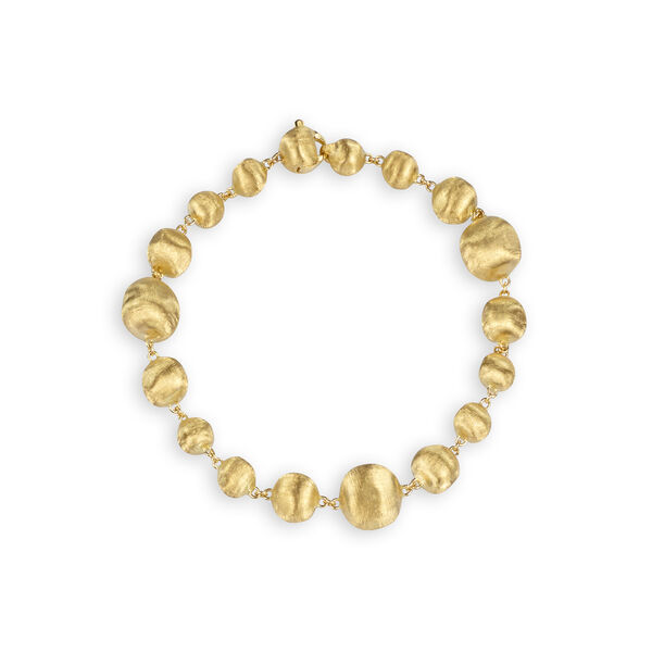 Africa bracelet medium perles à grandeur mixtes en or jaune