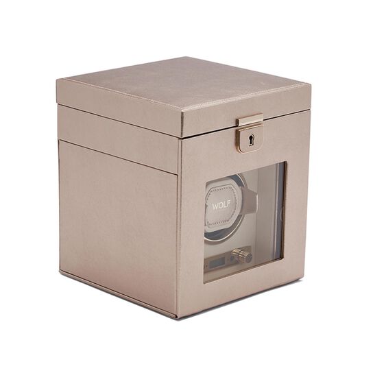Palermo Rose Gold 1 Piece Watch Winder with Jewellery Storage image number 3