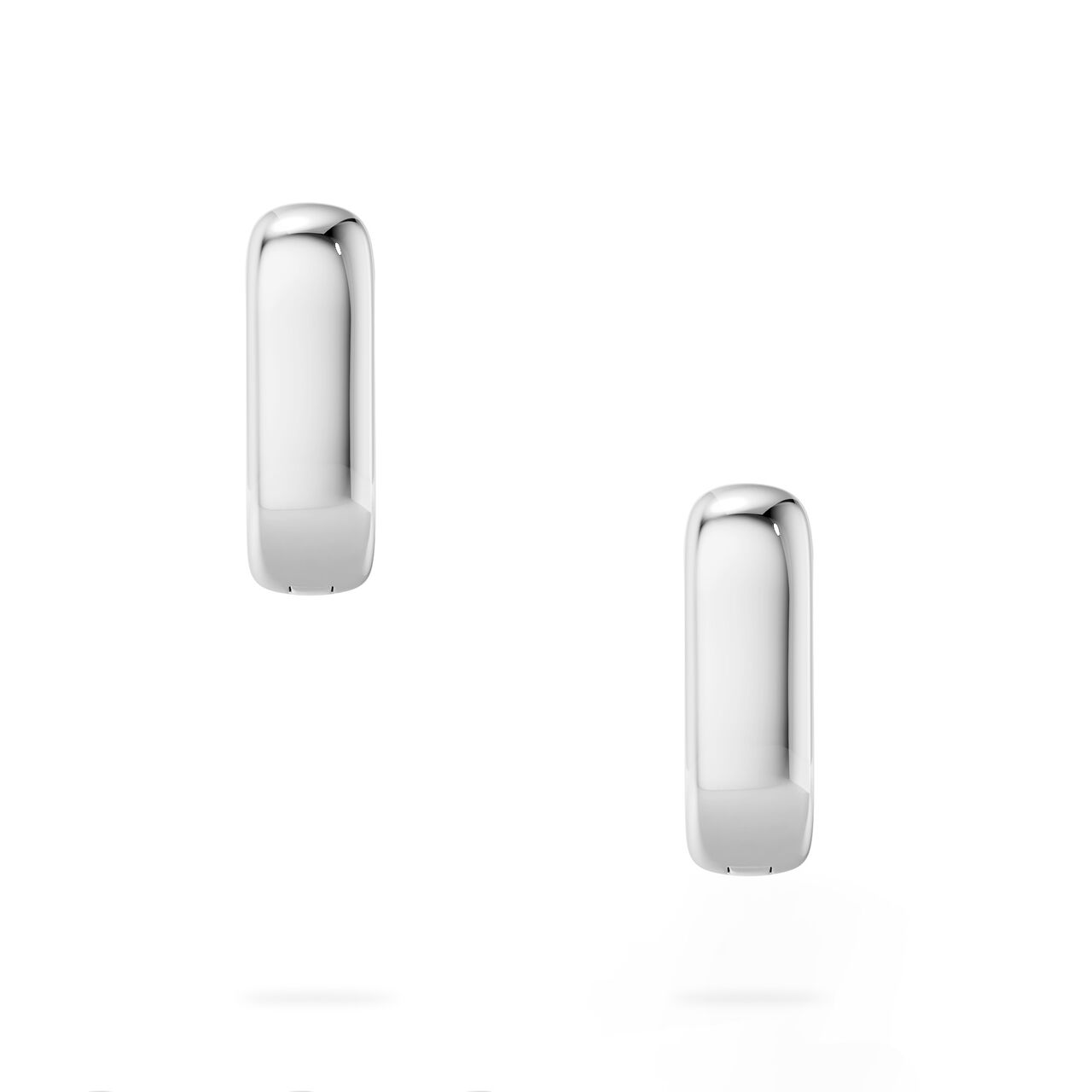 Birks Essentials Silver U-Shape Huggies, 16MM image number 2