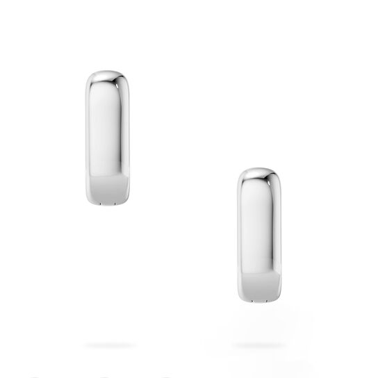 Birks Essentials Silver U-Shape Huggies, 16MM image number 2