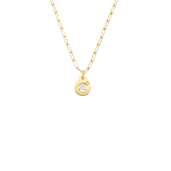 Pendentif Menottes R10 en or jaune avec diamant