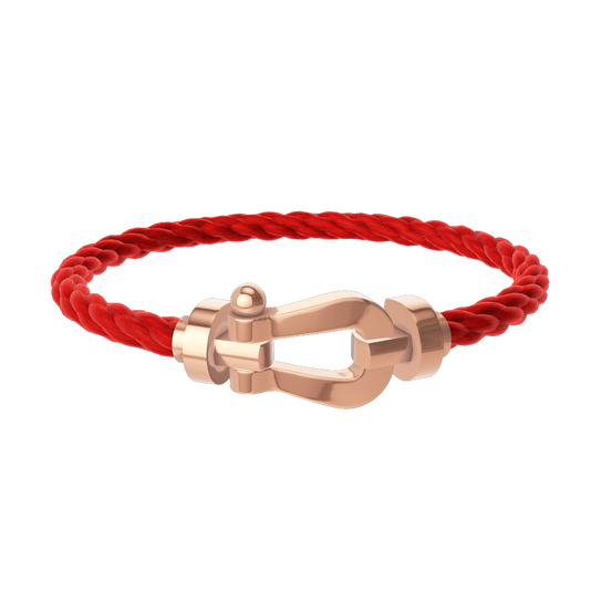 Force 10 Large Rose Gold Cable Bracelet image number 0