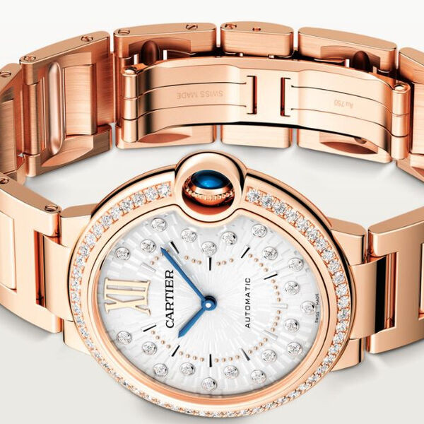 Ballon Bleu de Cartier 36 mm automatique en or rose et diamants