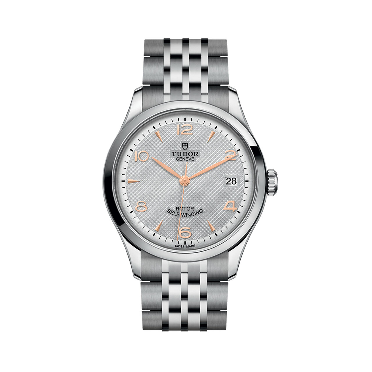 maison birks tudor 1926 36 mm steel case silver dial steel bracelet m91450 0001 image number 0