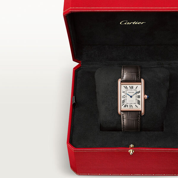 Tank Louis Cartier 38 X 28 mm automatique en or rose, grand mod&egrave;le