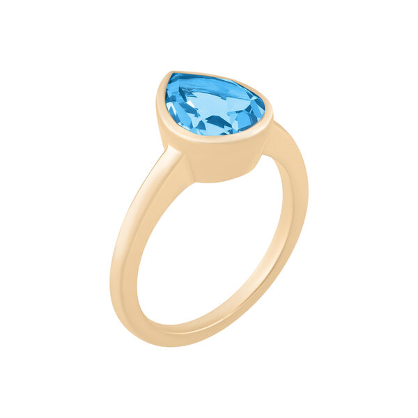 Bezel Set Pear Shape Topaz Ring