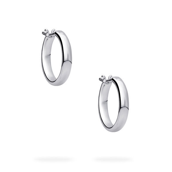 Sterling Silver 18 mm Huggie Earrings