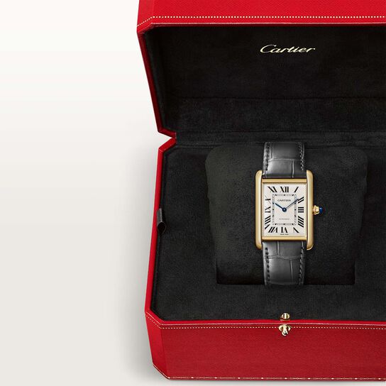 Cartier Tank Louis Cartier 38 X 28 mm automatique en or jaune, grand mod&egrave;le image number 6