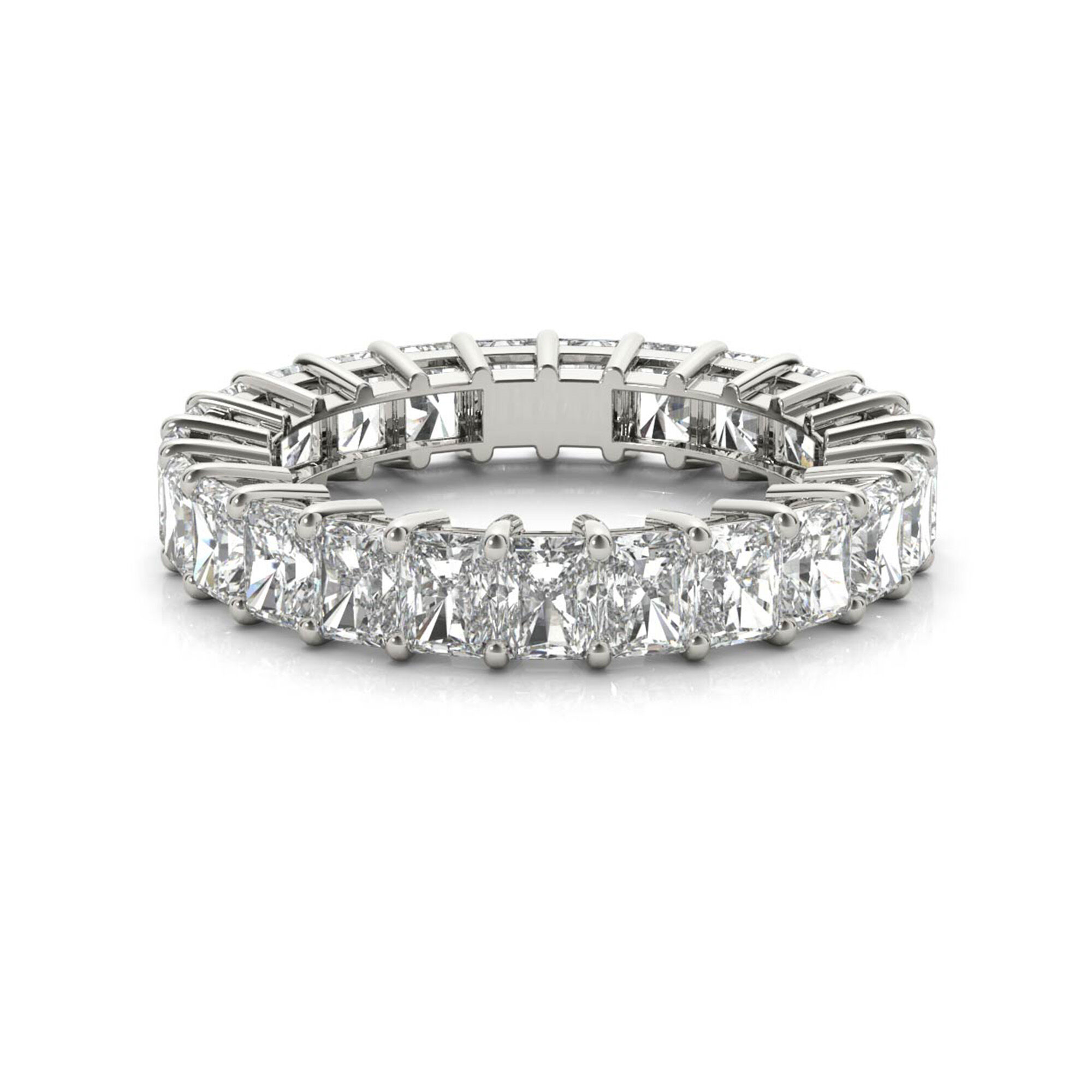 Radiant cut cheap eternity band