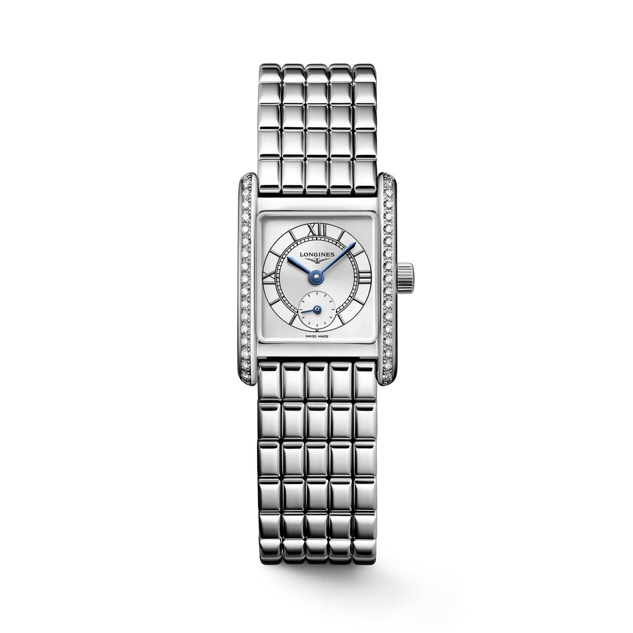 Longines Mini DolceVita Quartz 21 x 29 mm Stainless Steel and Diamond L5.200.0.75.6 image number 0