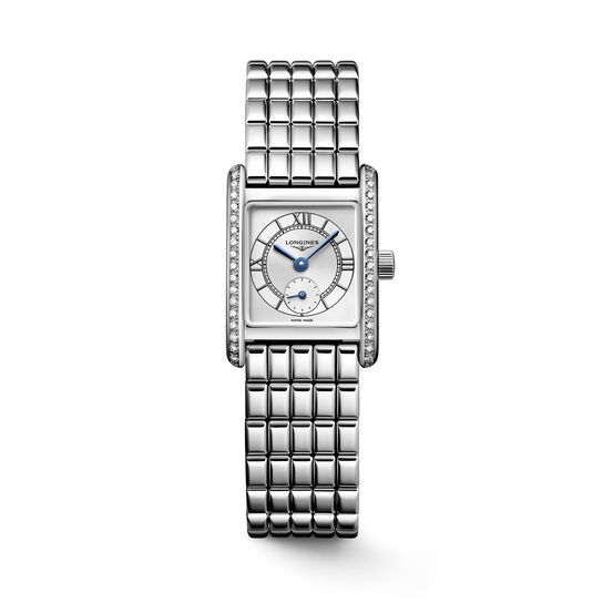 Longines Mini DolceVita Quartz 21 x 29 mm Stainless Steel and Diamond L5.200.0.75.6 image number 0