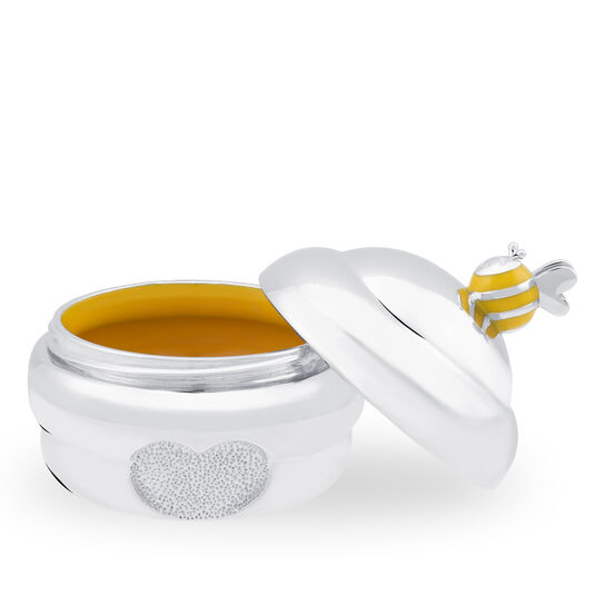 Busy Bee Toothbox in Sterling Silver and Yellow Enamel image number 1