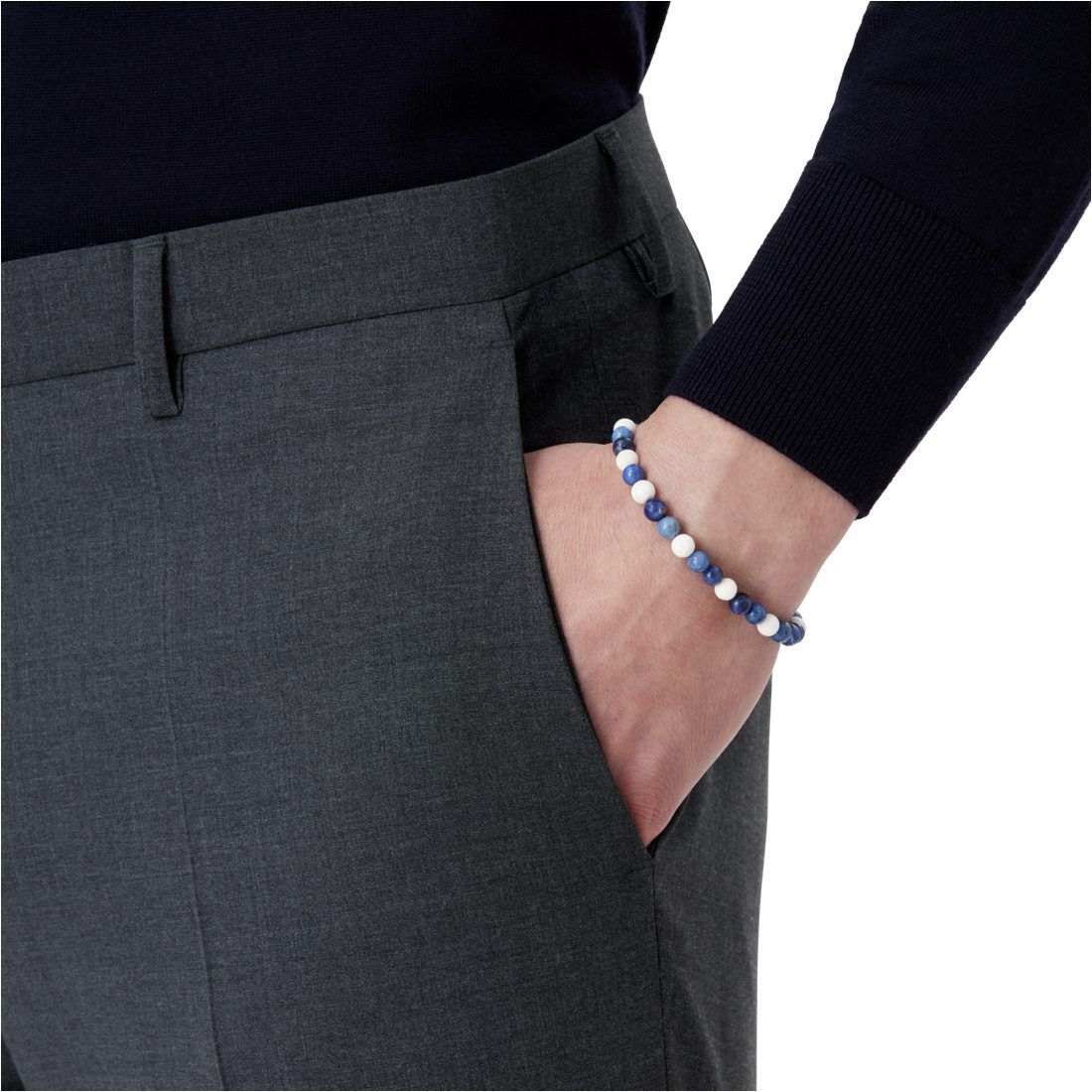 Meisterstück Glacier Stainless Steel and Sodalite Bracelet