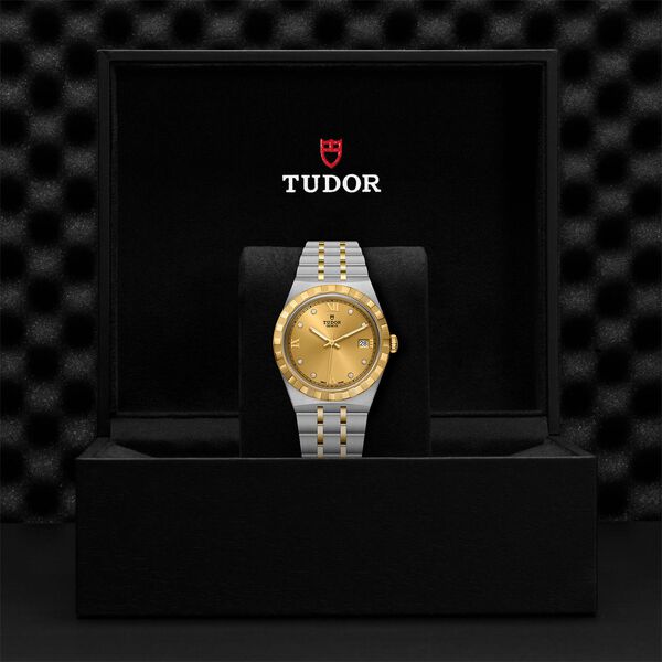 TUDOR Royal Automatic 38 mm Yellow Gold, Stainless Steel and Diamond