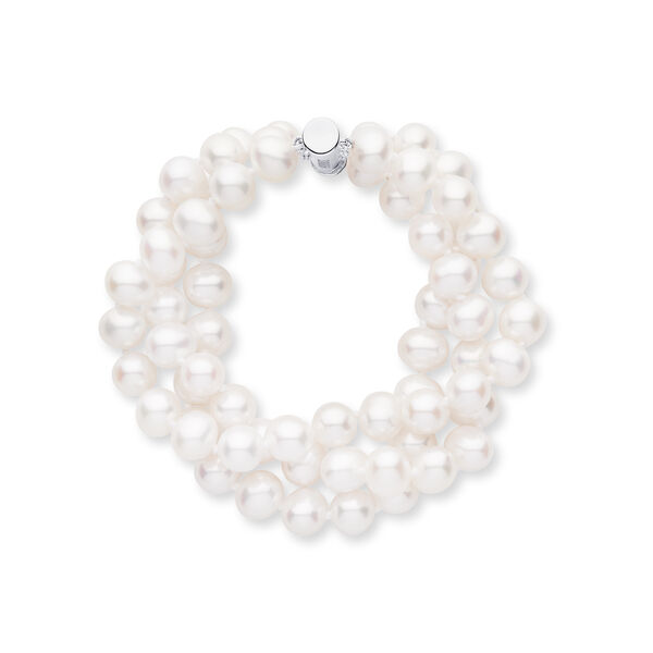 Bracelet de perles d'eau douce multibrins de 7,5 - 8 mm