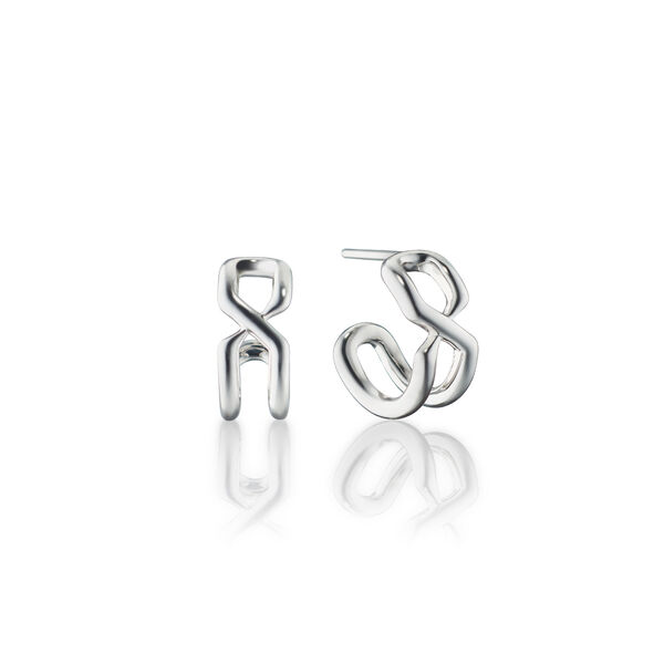 Boucles d'oreilles anneaux Infinite & Boundless The Symbol en argent, petit modèle
