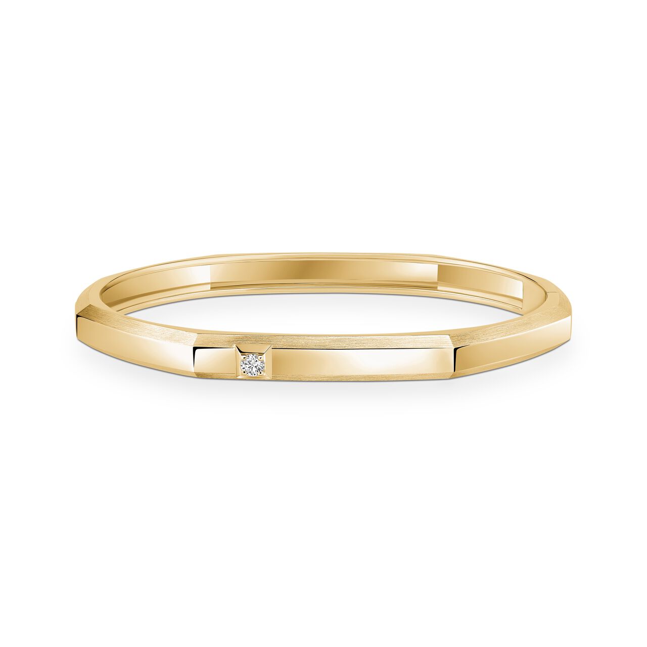 Messika Moderniste Yellow Gold and Diamond Bangle image number 0