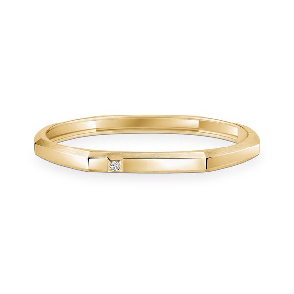 Moderniste Yellow Gold and Diamond Bangle