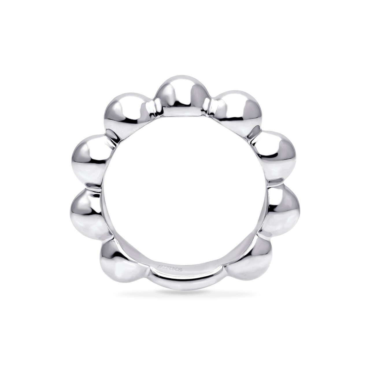Birks Essentials Silver Beaded Ring image number 1