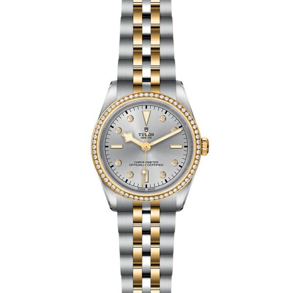 Black Bay One 36 mm automatique en or jaune, acier inoxydable et diamants
