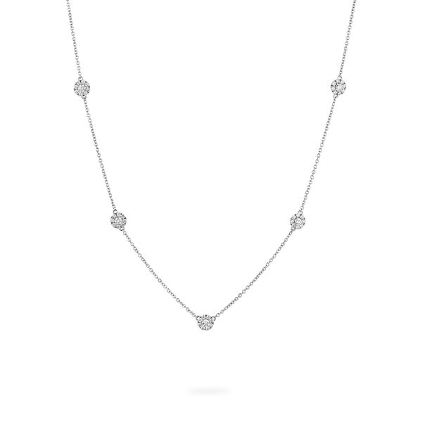 5-Station White Gold Diamond Necklace