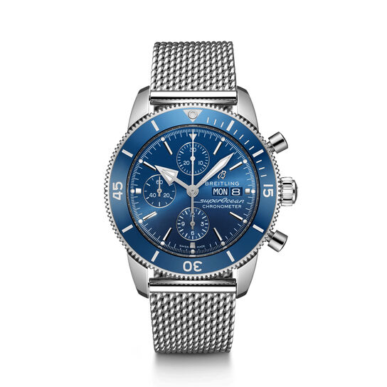 maison birks breitling superocean heritage chronograph 44 steel blue a13313161c1a1 image number 0