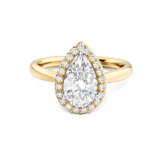Birks 1879 Pear-Cut Diamond Engagement Ring with Halo in Yellow Gold image number 0