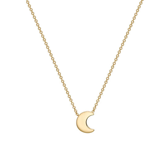 Collier Birks Essentials pour enfants en or jaune, orn&eacute; d&rsquo;un pendentif lune d&eacute;licat image number 0
