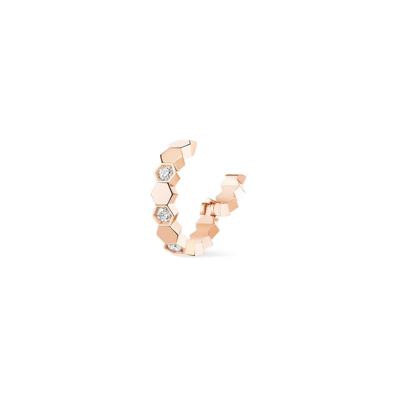 Chaumet Boucle d'oreille individuelle Bee De Chaumet en or rose avec diamants 85775 image number 1