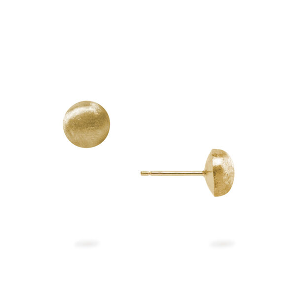 Africa Small Yellow Gold Stud Earrings