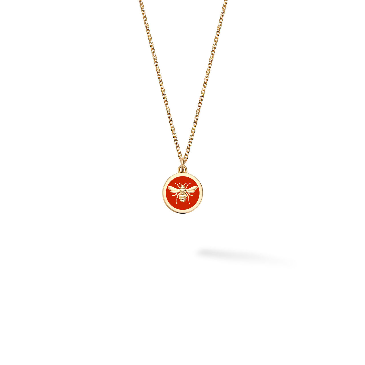 Bijoux Birks Bee Chic Small Red Enamel And Yellow Gold Round Medallion image number 0