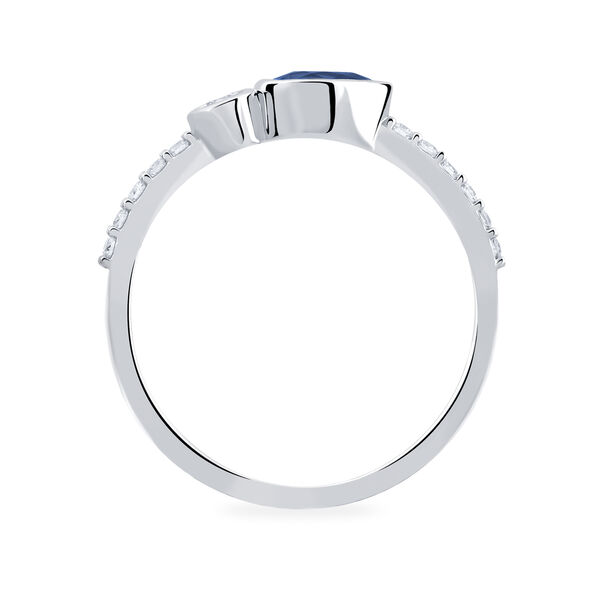 Diamond and Sapphire Band Ring - 7